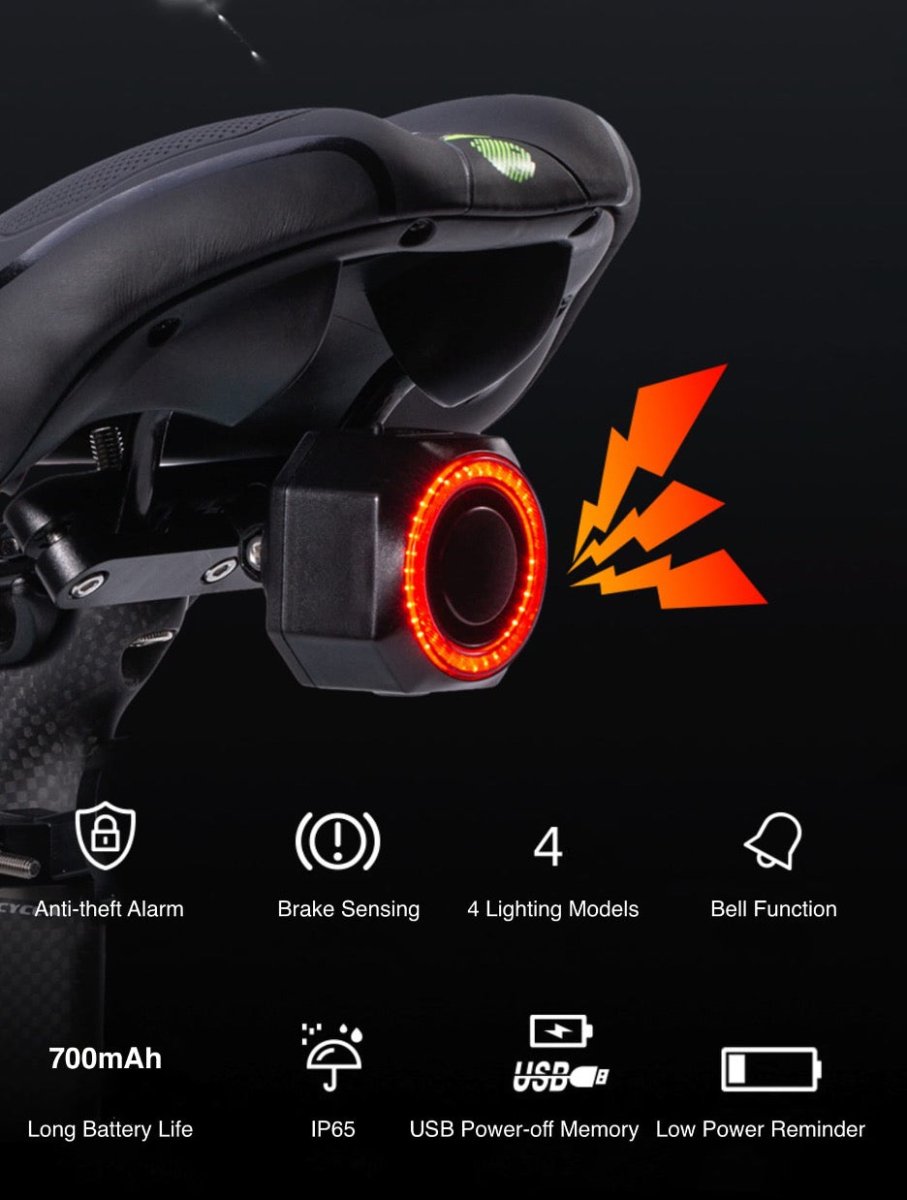 Smart Anti-theft Alarm & Tail Light for Bike - TrendLine & Co.
