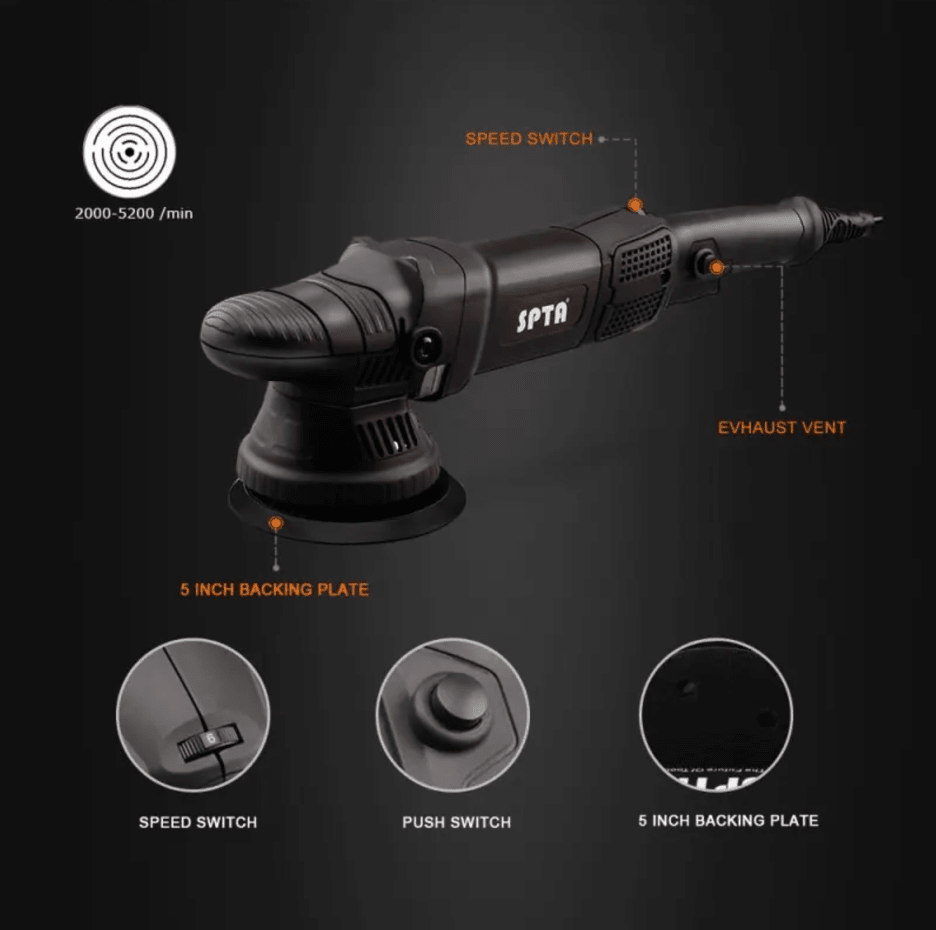SPTA 5" 125mm 780W Dual Action Polisher Auto Polisher - TrendLine & Co.