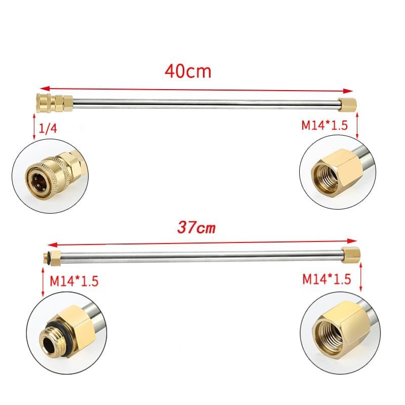 Stainless Steel Pressure Washer Extension Wand Kit 9pc - TrendLine & Co.