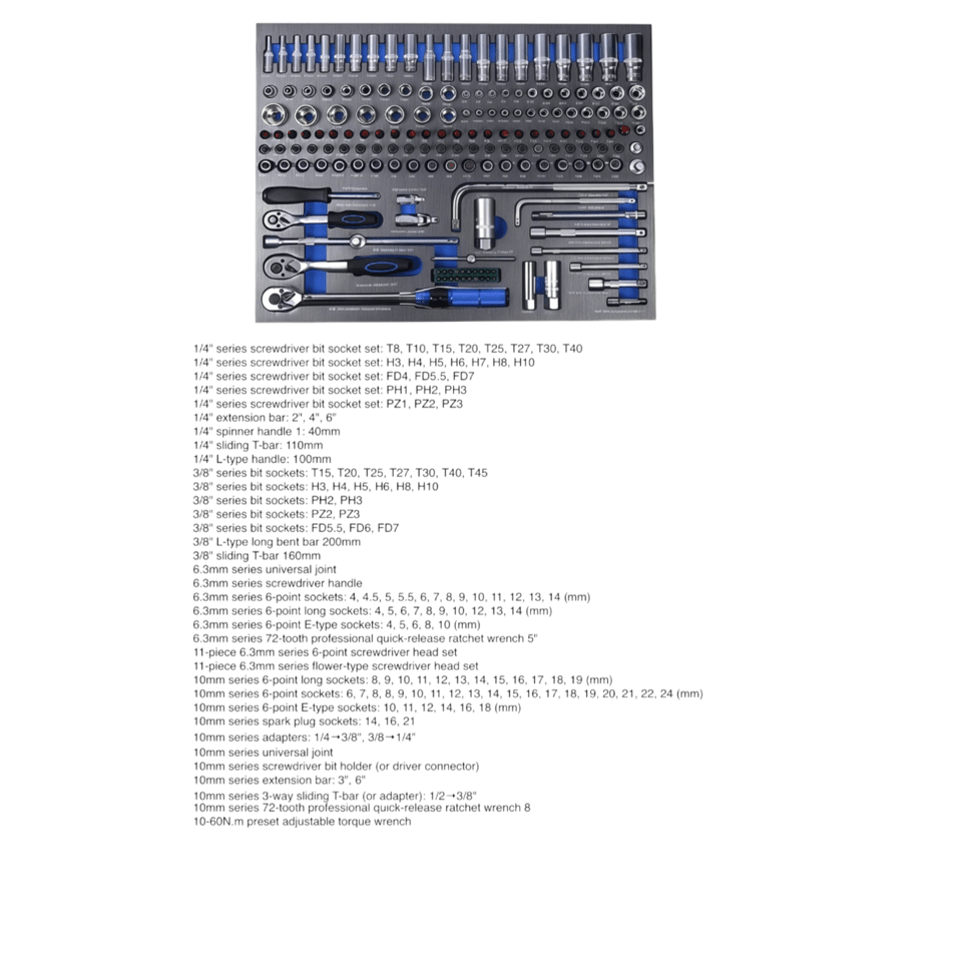 Ultimate Master Tool Set 424 Piece Metric and SAE EVA Foam Tool Set With 7 Drawers Tool Trolley - TrendLine & Co.