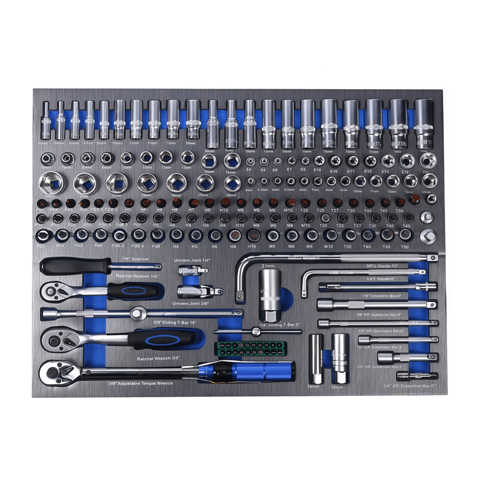 Ultimate Master Tool Set 424 Piece Metric and SAE EVA Foam Tool Set With 7 Drawers Tool Trolley - TrendLine & Co.