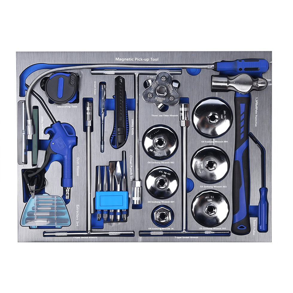 Ultimate Master Tool Set 424 Piece Metric and SAE EVA Foam Tool Set With 7 Drawers Tool Trolley - TrendLine & Co.
