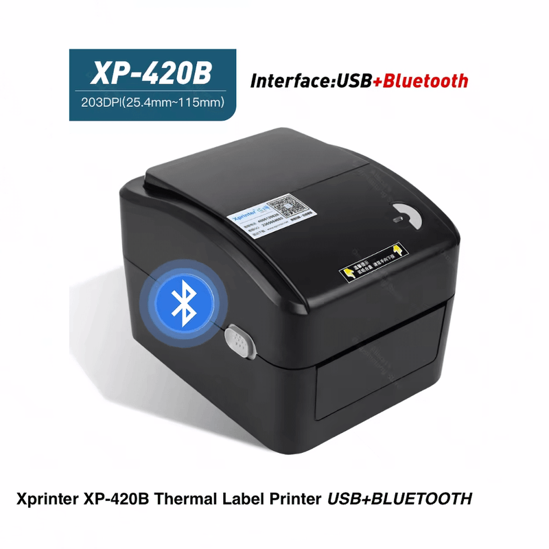 Xprinter XP-420B USB+Bluetooth Thermal Label Printer Shipping Label Printer - TrendLine & Co.