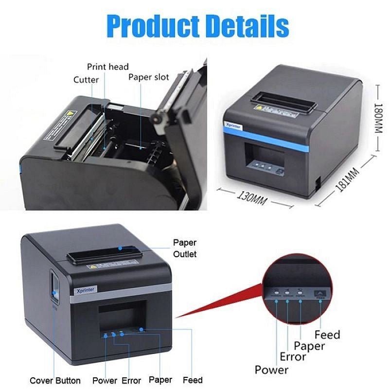 Xprinter XP-N160II USB +Wifi 80mm Thermal Receipt Printer - TrendLine & Co.